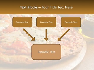 A Pizza Sitting On Top Of A Wooden Cutting Board PowerPoint Template