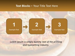 A Pizza Sitting On Top Of A Wooden Cutting Board PowerPoint Template