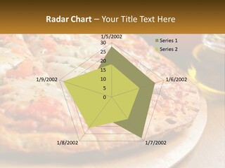 A Pizza Sitting On Top Of A Wooden Cutting Board PowerPoint Template