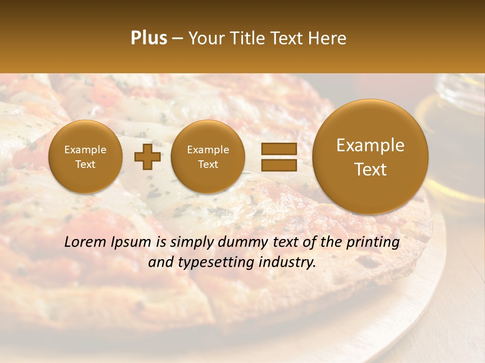 A Pizza Sitting On Top Of A Wooden Cutting Board PowerPoint Template