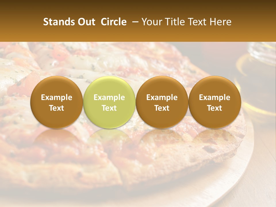 A Pizza Sitting On Top Of A Wooden Cutting Board PowerPoint Template