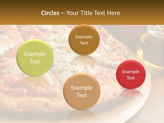 A Pizza Sitting On Top Of A Wooden Cutting Board PowerPoint Template