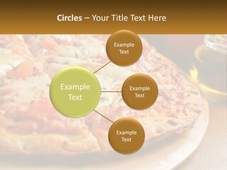 A Pizza Sitting On Top Of A Wooden Cutting Board PowerPoint Template