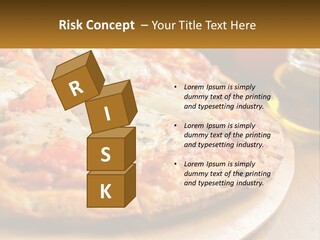 A Pizza Sitting On Top Of A Wooden Cutting Board PowerPoint Template