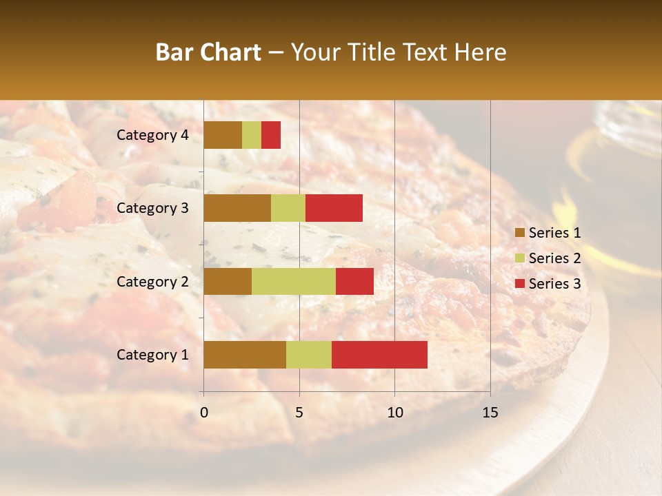 A Pizza Sitting On Top Of A Wooden Cutting Board PowerPoint Template