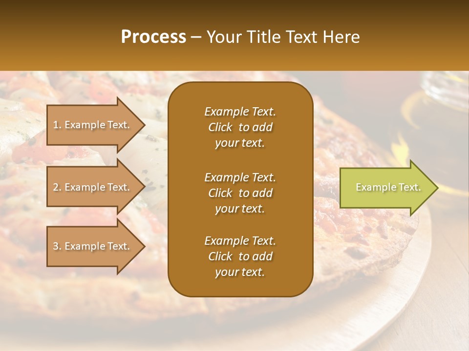 A Pizza Sitting On Top Of A Wooden Cutting Board PowerPoint Template