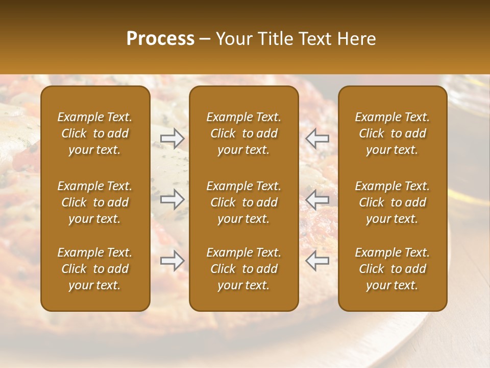 A Pizza Sitting On Top Of A Wooden Cutting Board PowerPoint Template