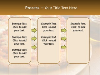 A Pizza Sitting On Top Of A Wooden Cutting Board PowerPoint Template