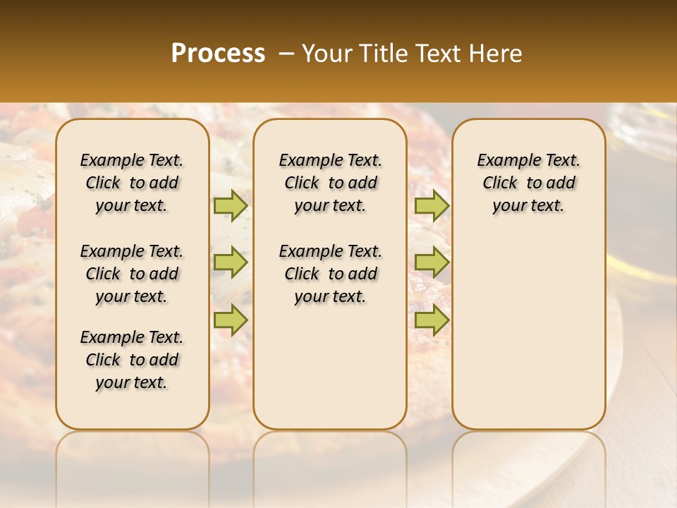 A Pizza Sitting On Top Of A Wooden Cutting Board PowerPoint Template