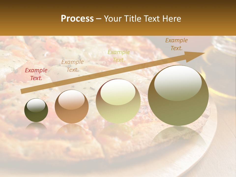 A Pizza Sitting On Top Of A Wooden Cutting Board PowerPoint Template