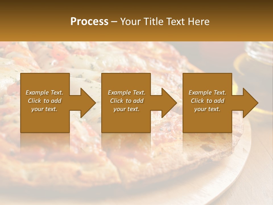 A Pizza Sitting On Top Of A Wooden Cutting Board PowerPoint Template