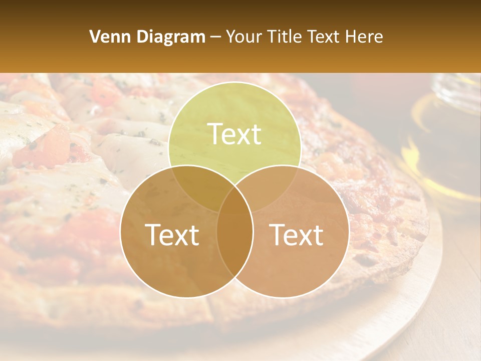 A Pizza Sitting On Top Of A Wooden Cutting Board PowerPoint Template