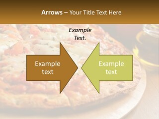 A Pizza Sitting On Top Of A Wooden Cutting Board PowerPoint Template