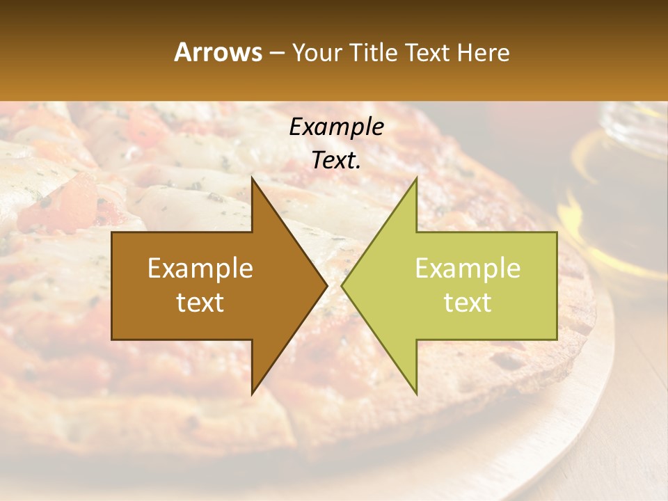 A Pizza Sitting On Top Of A Wooden Cutting Board PowerPoint Template