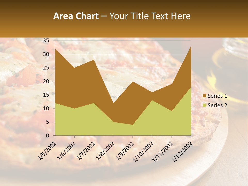 A Pizza Sitting On Top Of A Wooden Cutting Board PowerPoint Template
