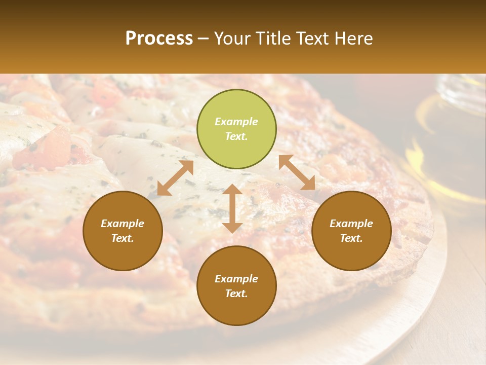 A Pizza Sitting On Top Of A Wooden Cutting Board PowerPoint Template