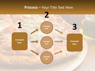 A Pizza Sitting On Top Of A Wooden Cutting Board PowerPoint Template