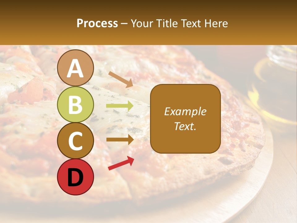 A Pizza Sitting On Top Of A Wooden Cutting Board PowerPoint Template