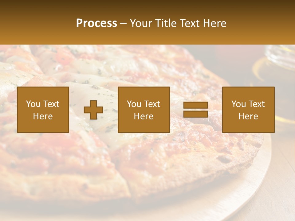 A Pizza Sitting On Top Of A Wooden Cutting Board PowerPoint Template