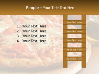 A Pizza Sitting On Top Of A Wooden Cutting Board PowerPoint Template