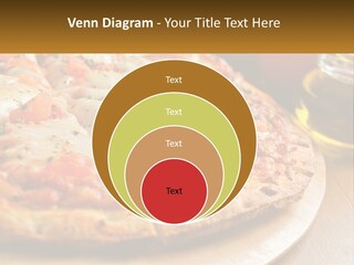 A Pizza Sitting On Top Of A Wooden Cutting Board PowerPoint Template