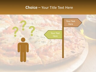 A Pizza Sitting On Top Of A Wooden Cutting Board PowerPoint Template