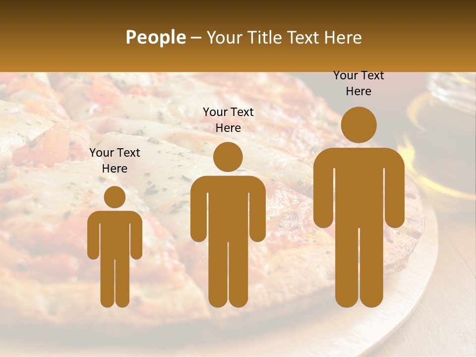 A Pizza Sitting On Top Of A Wooden Cutting Board PowerPoint Template