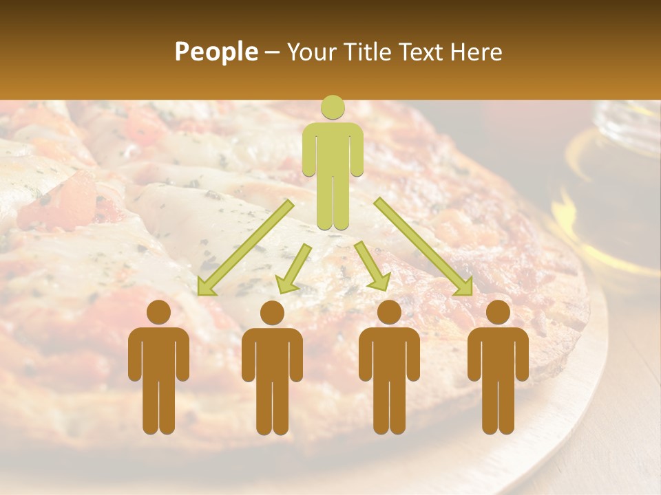 A Pizza Sitting On Top Of A Wooden Cutting Board PowerPoint Template