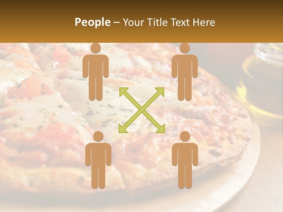 A Pizza Sitting On Top Of A Wooden Cutting Board PowerPoint Template