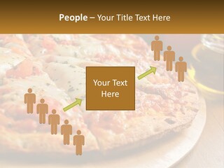 A Pizza Sitting On Top Of A Wooden Cutting Board PowerPoint Template