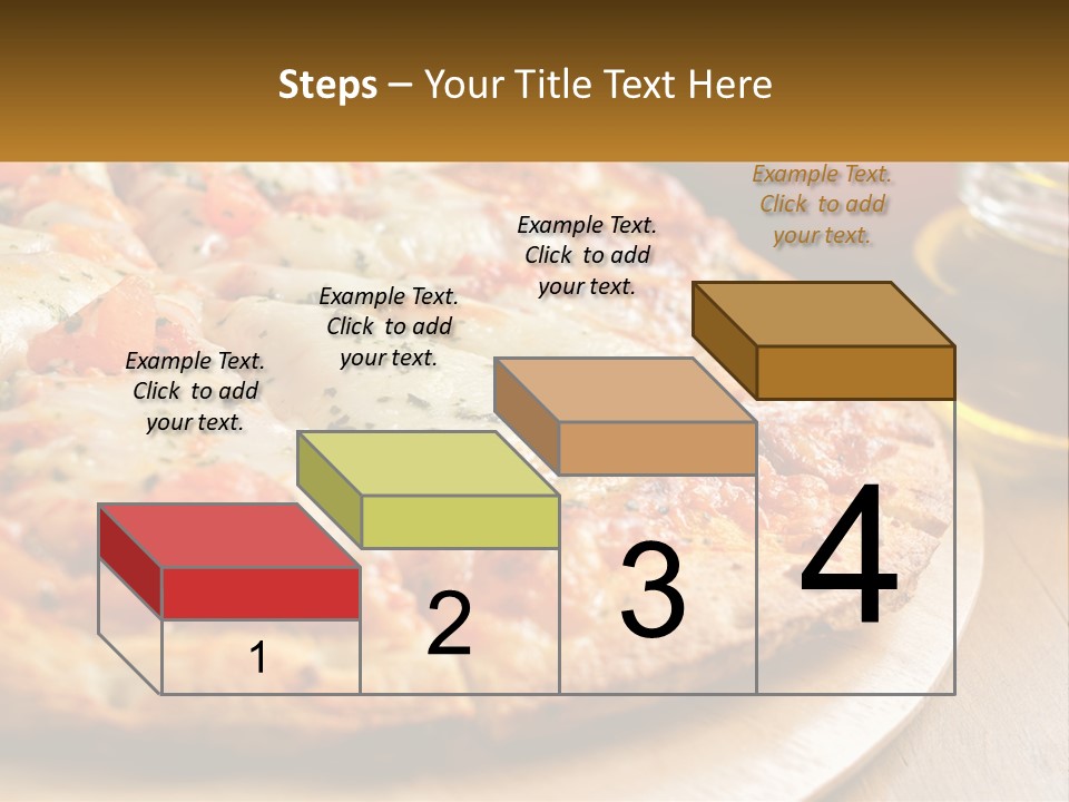 A Pizza Sitting On Top Of A Wooden Cutting Board PowerPoint Template