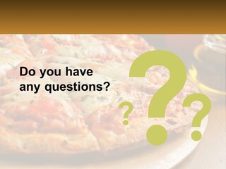 A Pizza Sitting On Top Of A Wooden Cutting Board PowerPoint Template