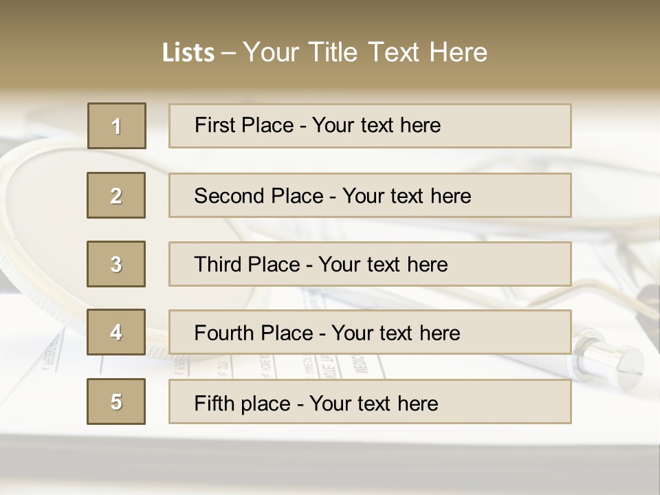 A Medical Powerpoint Presentation With A Stethoscope PowerPoint Template