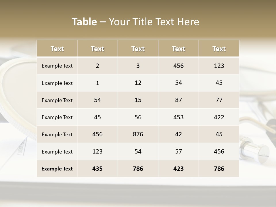 A Medical Powerpoint Presentation With A Stethoscope PowerPoint Template