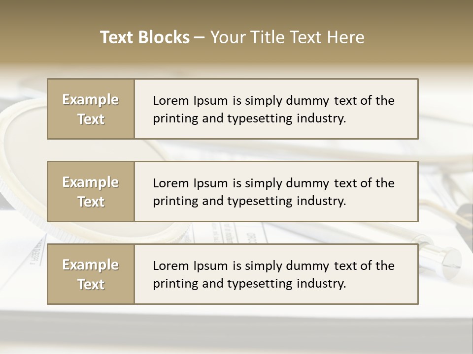 A Medical Powerpoint Presentation With A Stethoscope PowerPoint Template
