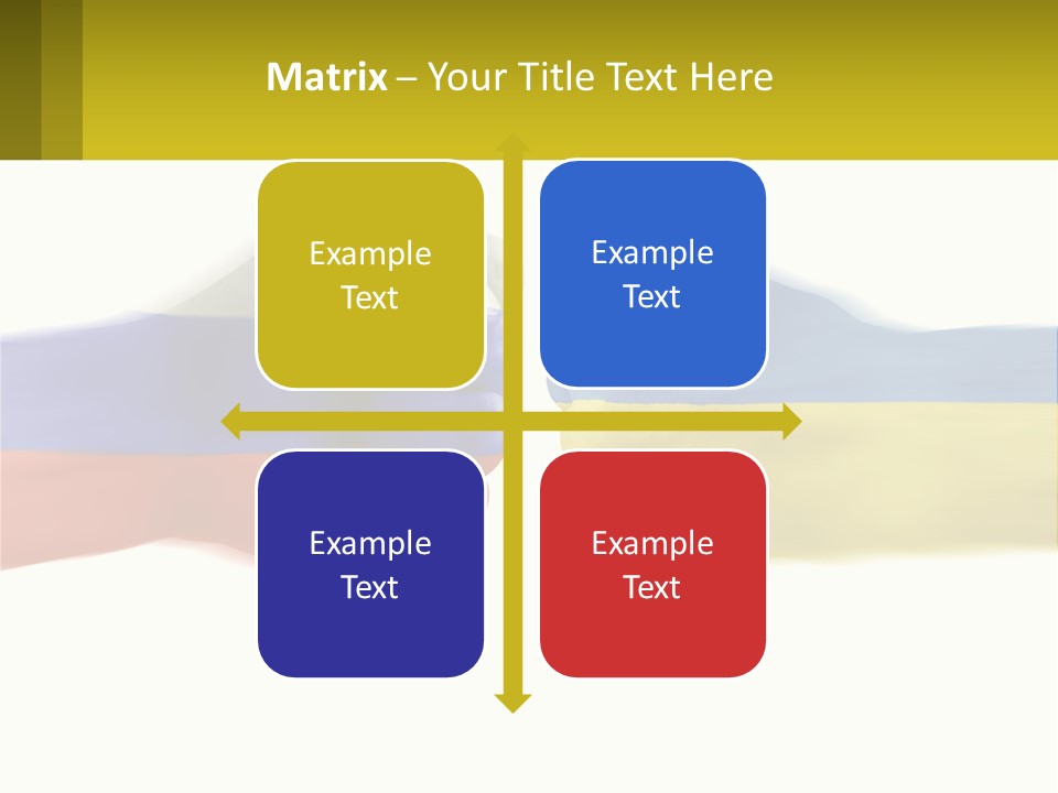 A Fist Bumping A Fist With The Colors Of The Flag Of Ukraine PowerPoint Template
