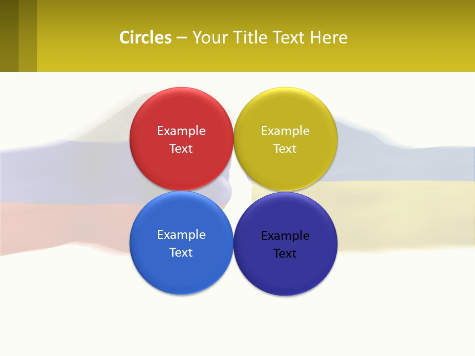 A Fist Bumping A Fist With The Colors Of The Flag Of Ukraine PowerPoint Template