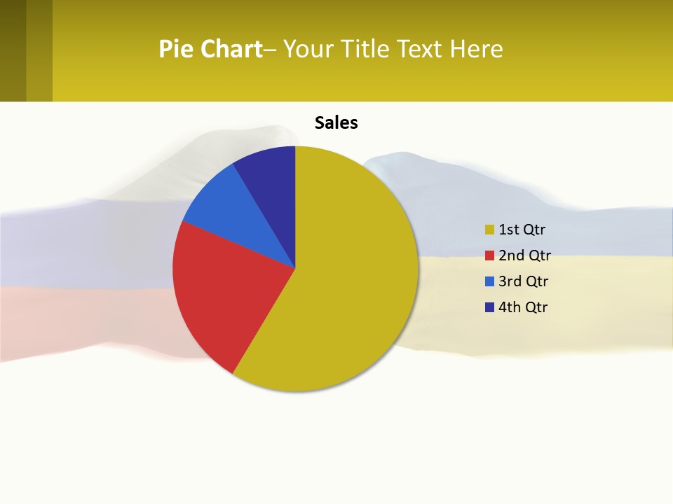 A Fist Bumping A Fist With The Colors Of The Flag Of Ukraine PowerPoint Template