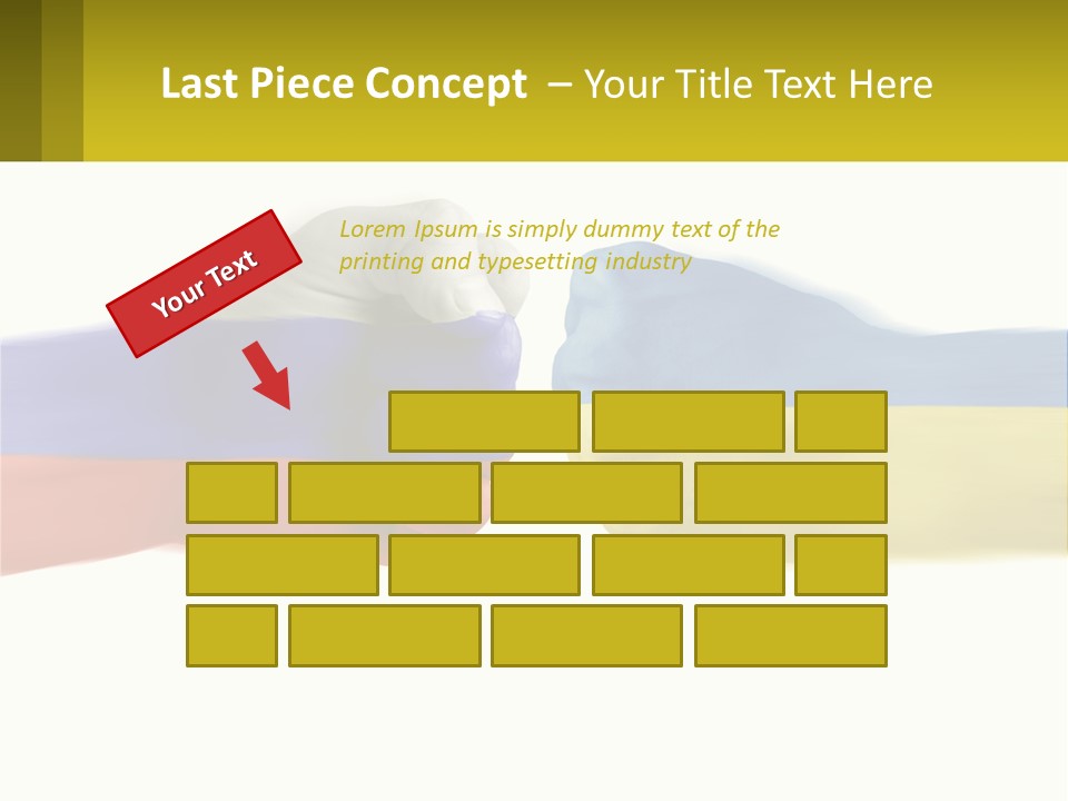 A Fist Bumping A Fist With The Colors Of The Flag Of Ukraine PowerPoint Template