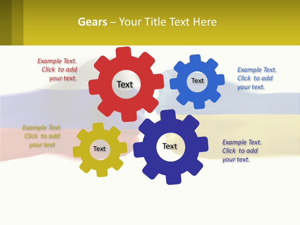 A Fist Bumping A Fist With The Colors Of The Flag Of Ukraine PowerPoint Template