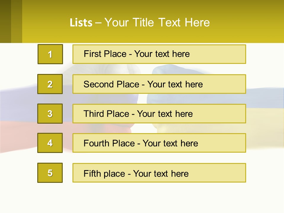 A Fist Bumping A Fist With The Colors Of The Flag Of Ukraine PowerPoint Template