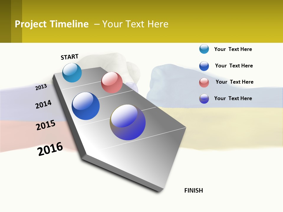 A Fist Bumping A Fist With The Colors Of The Flag Of Ukraine PowerPoint Template