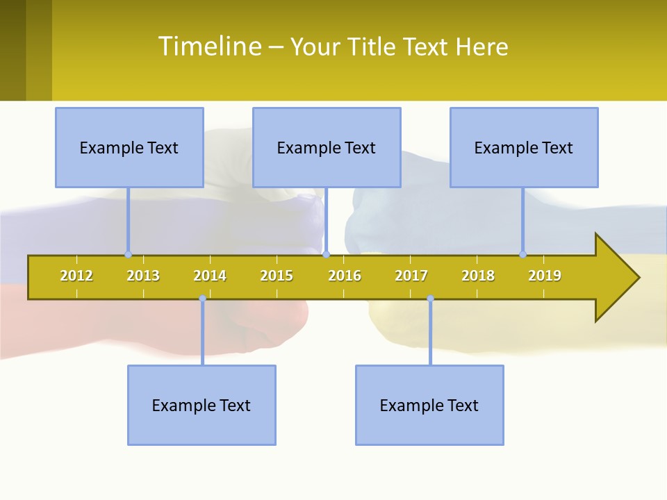 A Fist Bumping A Fist With The Colors Of The Flag Of Ukraine PowerPoint Template