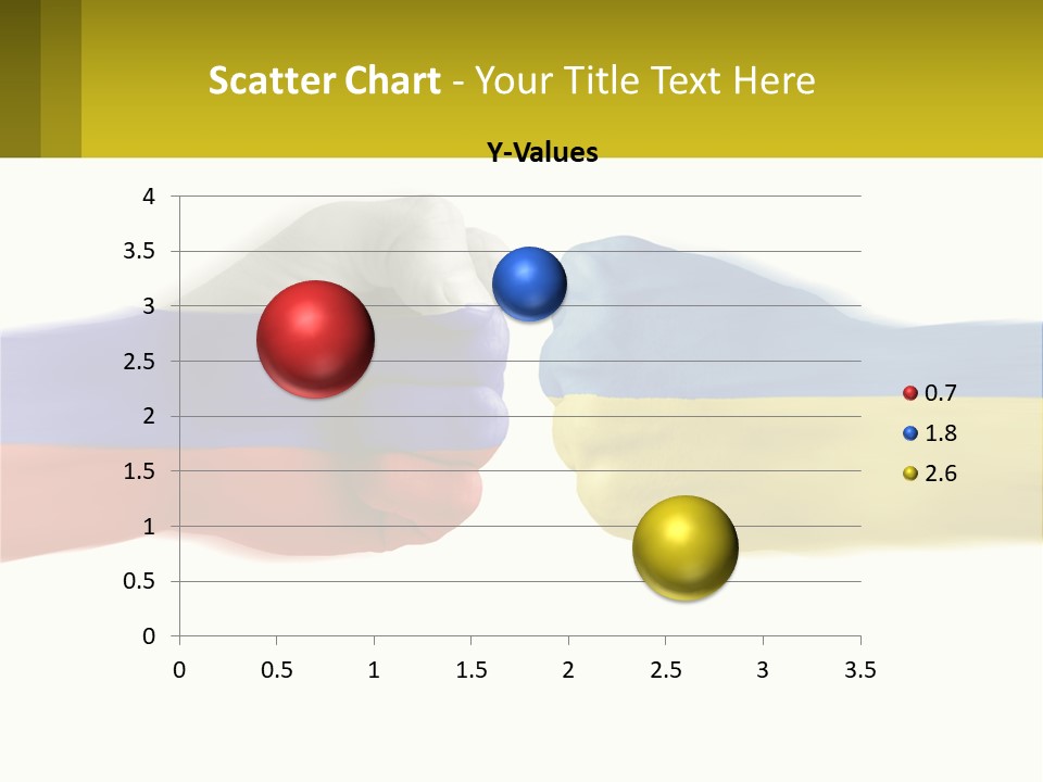 A Fist Bumping A Fist With The Colors Of The Flag Of Ukraine PowerPoint Template