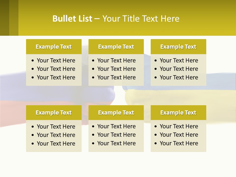 A Fist Bumping A Fist With The Colors Of The Flag Of Ukraine PowerPoint Template