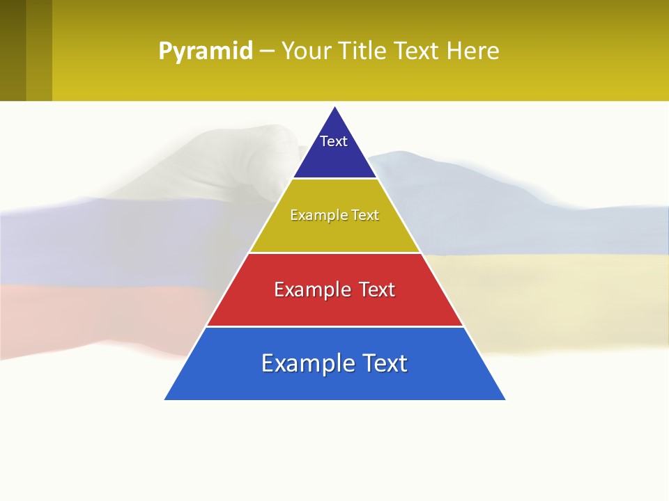 A Fist Bumping A Fist With The Colors Of The Flag Of Ukraine PowerPoint Template