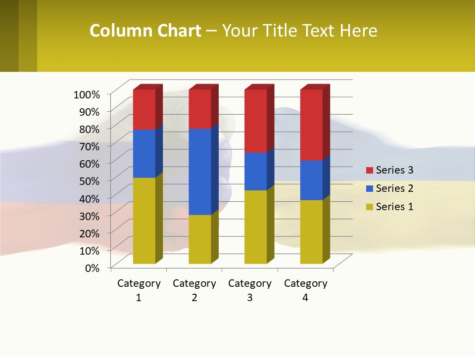 A Fist Bumping A Fist With The Colors Of The Flag Of Ukraine PowerPoint Template