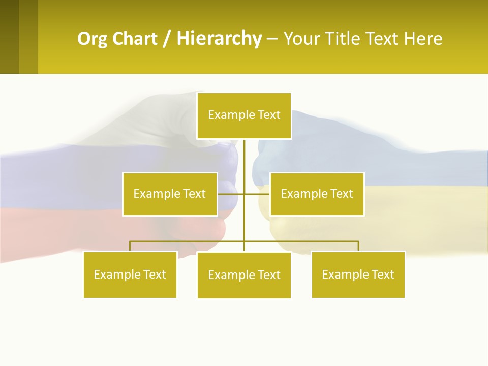 A Fist Bumping A Fist With The Colors Of The Flag Of Ukraine PowerPoint Template