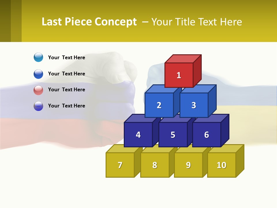 A Fist Bumping A Fist With The Colors Of The Flag Of Ukraine PowerPoint Template