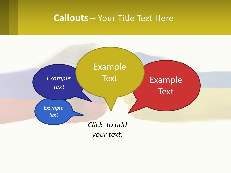 A Fist Bumping A Fist With The Colors Of The Flag Of Ukraine PowerPoint Template